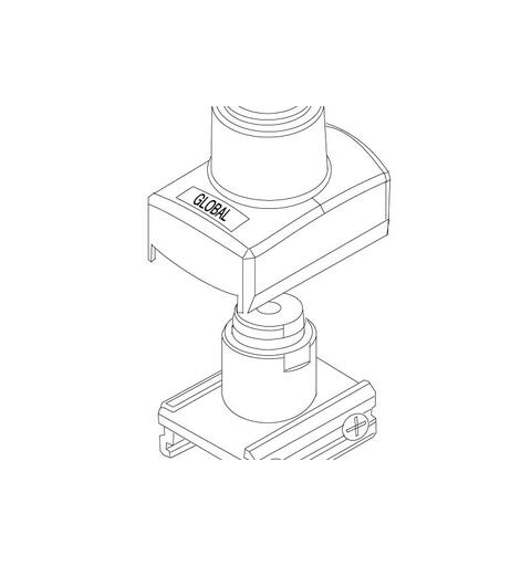 KAGU Pro-Track Pendelbrakett For3-fas 230V skinne SP 4R-3, hvit