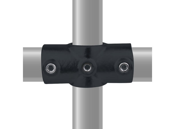 KUPO KPC-119B rør clamp T-stykke kryss Ø48mmrørklemme.TUV.Sortmatt