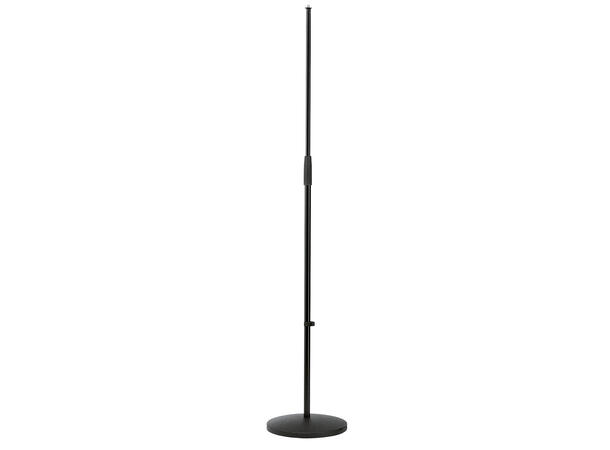 K&M 260/1 Mikrofonstativ m/rund fot Sort.