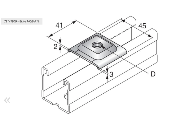 MOTEK MQZ-P11 skive Hull Ø 11,5mm