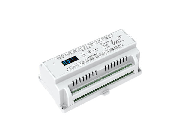 SBL LED driver 24 kanaler. DMX 512. DIN Maks 24x3A. 5-24VDC inn.