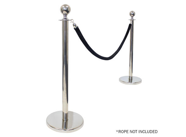 ELUMEN8 Stolpe for VIP inngjerding chrome, 95cm