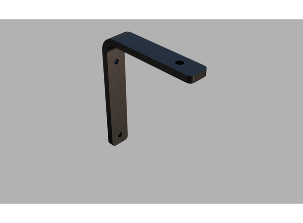 FlexRail veggbrakett Sort enkel skinne 8mm stål