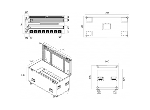PROLIGHTS FCLSMARTMODULA Flightcase for SMARTMODULA