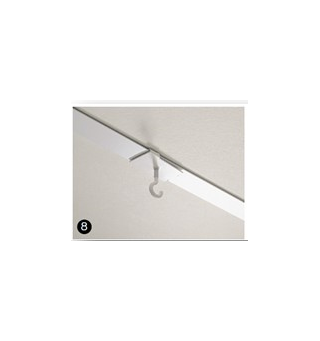 KAGU Pro-Track Feste for T-Profil Klips for pendelfeste i T-Profil, hvit