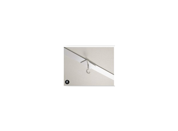 KAGU Pro-Track Feste for T-Profil Klips for pendelfeste i T-Profil, hvit