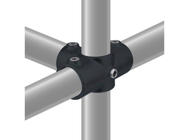 KUPO KPC-176B T-stykke med gjennomføring Ø48mmrørklemme.TUV.Sortmatt.