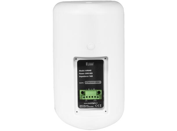 PROAUDIO AIR04X Passiv høyttaler 4" +1" Hvit. 50W/16Ohm. IP46