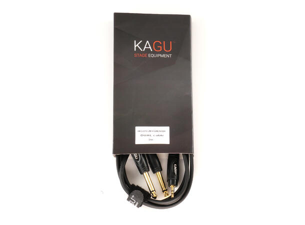 KAGU 3,5mm minijack til 2 x 6,3mm jack 2 meter