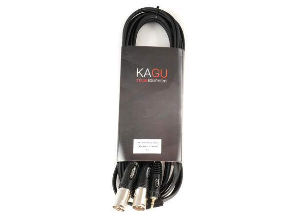 KAGU 3,5mm minijack til 2 x XLR han 5 meter