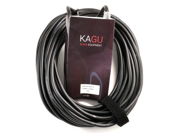KAGU DMNX5BK DMX-kabel 15m 5-pin, sort