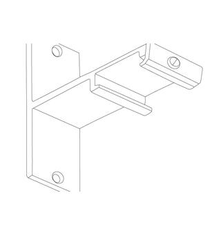 KAGU Pro-Track veggfeste. Hvit Veggbrakett for Pro-Track