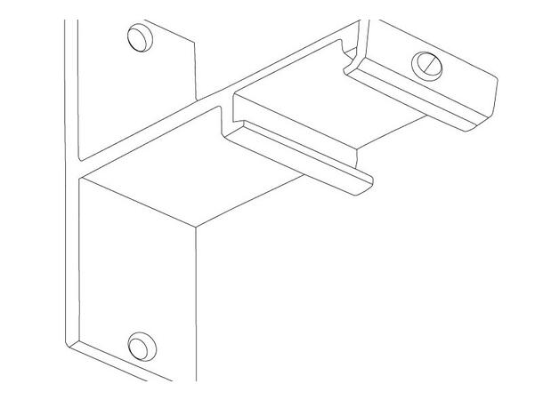 KAGU Pro-Track veggfeste. Hvit Veggbrakett for Pro-Track
