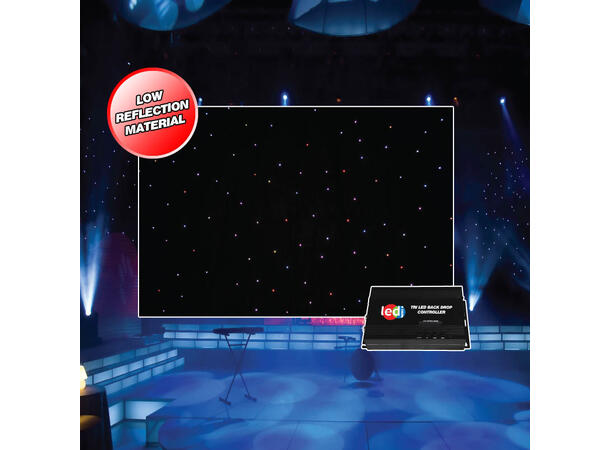 LEDJ stjerneteppe 8m x 4m RGB DMX 7/28 kanaler