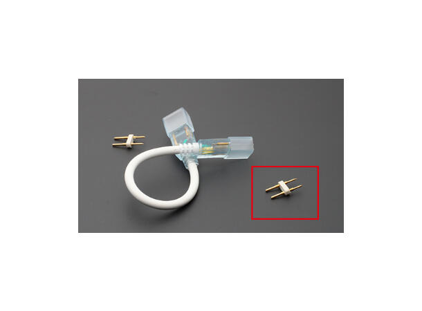 SBL skjøtekabel for 230V LED strip. 25cm. For 8mm PCB, single color strip