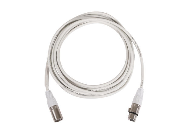 LEDJ hvit DMX kabel 3 meter Hvit PVC kappe