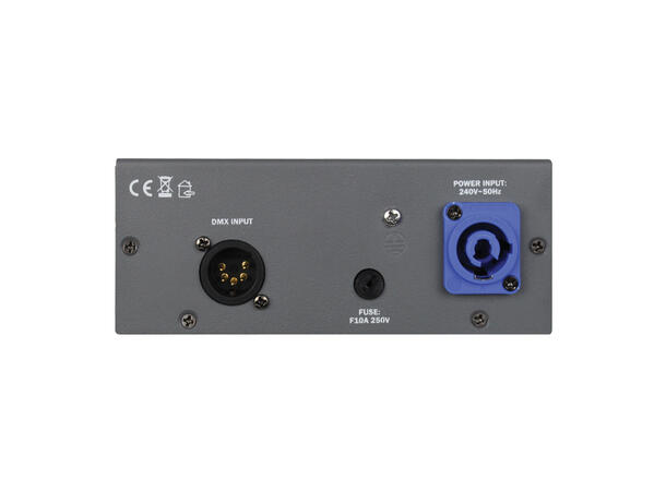 TRANSCENSION 2 kanals hybrid splitter 5 pin DMX inn/ut, Powercon inn/ut