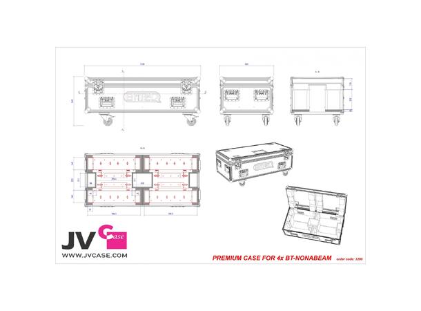BRITEQ Flightcase for BT-NONABEAM for 4 stk Nonabeam