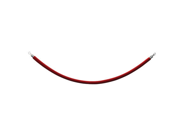 ELUMEN8 Velour rep, rød Krom endekappe, 1,5 meter