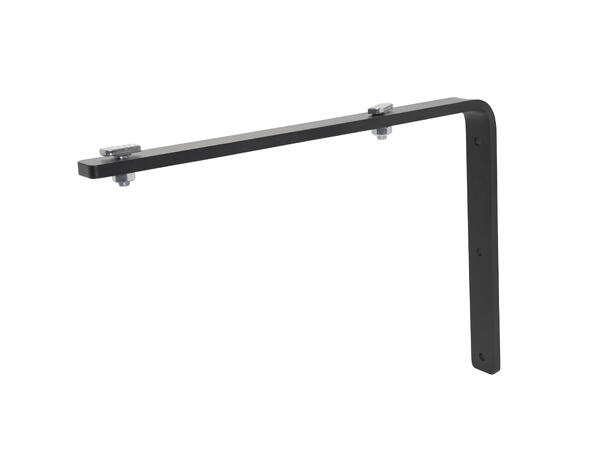 FlexRail veggbrakett Sort dobbeltl skinne 8mm stål 