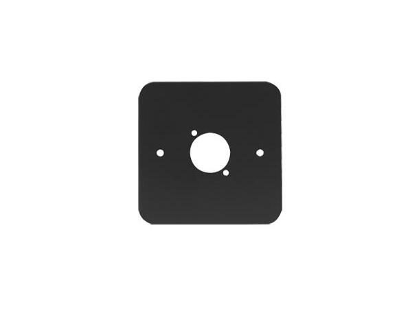 KAGU Veggpanel med 1x hull for D-panel 86x86mm. Sort.