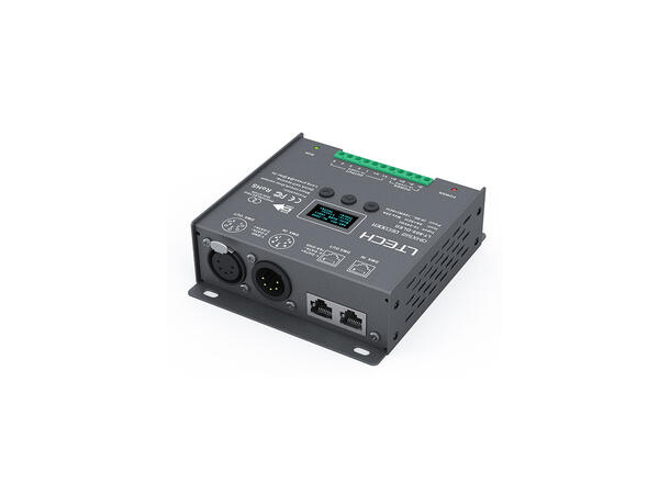 LTECH LED driver 5 kanaler, DMX 5 x 5A. Maks 25A. 12-24VDC inn
