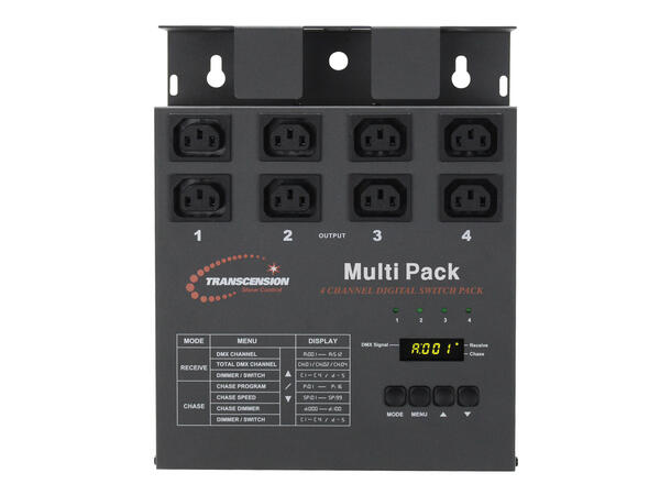 TRANSCENSION Multi Pack Dimmer 4 kanaler, 4x5A