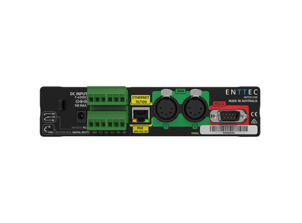 ENTTEC S-PLAY SP1 Smart Player DMX recorder m/RS-232. Ethernet m/PoE