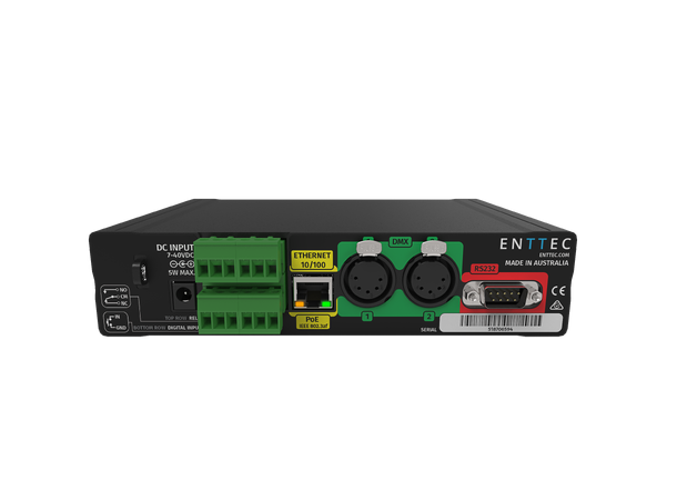 ENTTEC S-PLAY SP1 Smart Player DMX recorder m/RS-232. Ethernet m/PoE