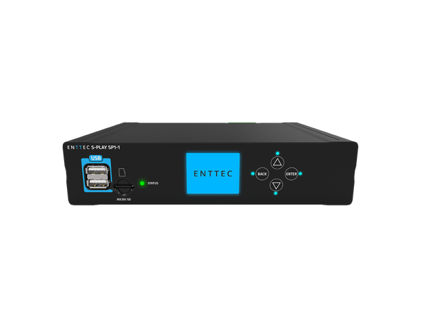 ENTTEC S-PLAY SP1 Smart Player DMX recorder m/RS-232. Ethernet m/PoE