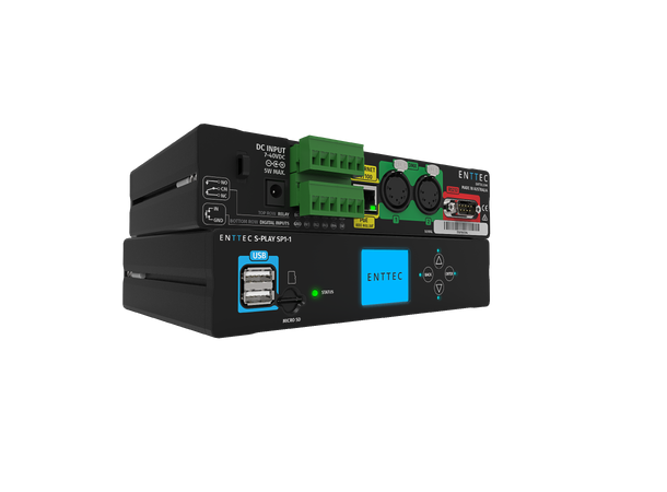 ENTTEC S-PLAY SP1 Smart Player DMX recorder m/RS-232. Ethernet m/PoE