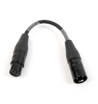 KAGU DMX-overgang 3pin han/5pin hun 20cm. Krymp for merking