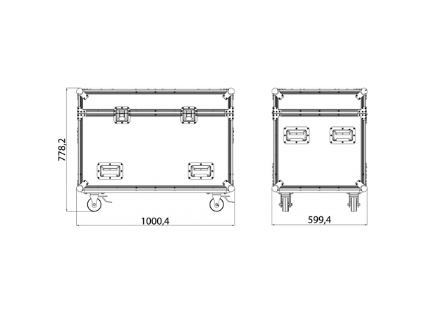 PROLIGHTS FCLPIXIEZOOMXB Flightcase for 4 stk. PIXIEZOOMXB