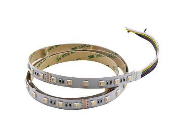 SBL LED strip RGB+TW, 14,4W/m 24VDC 5 meter, 12mm, innendørs. 5 in1 chip, §S