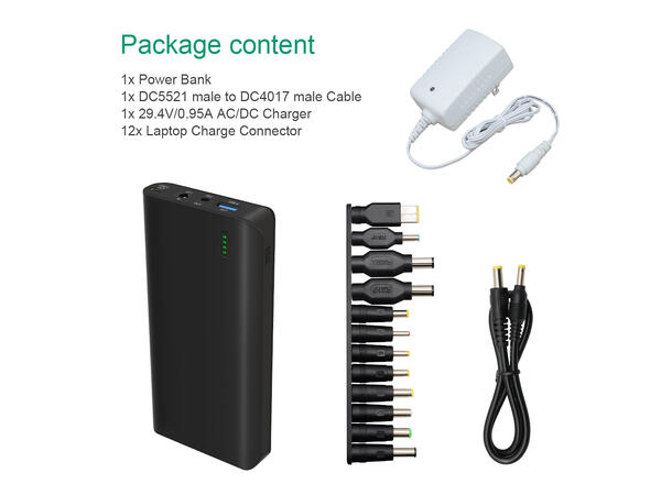 SBL Oppladbar batteripakke 24/19/5V/USBC 22400 mAh@5V, 3350mAh@24V