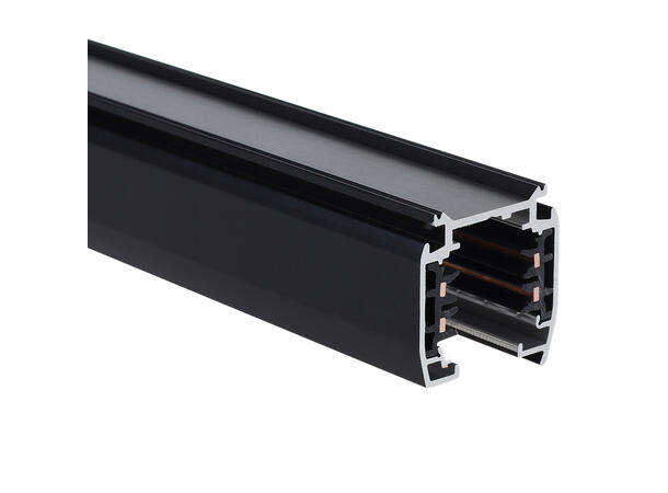 SBL skjøtestykke rett for strømskinne 3 fas (4 leder). Sort
