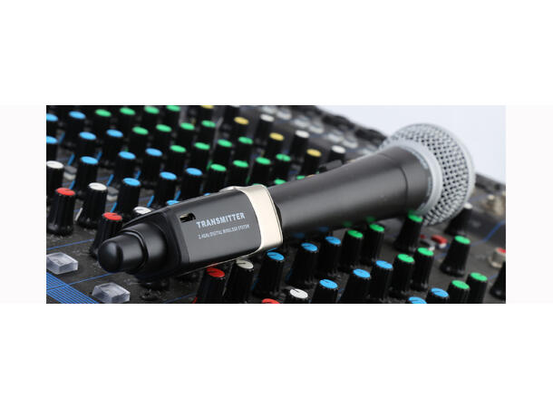 Xvive U3 trådløst mikrofonsystem Oppladbart. 2,4GHz.linje & mic