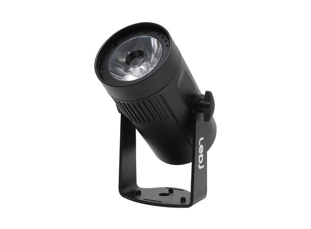 LEDJ 15W LED Eventspot Rapid RGBW, W-DMX Sort. Batteri eller nettdrift.