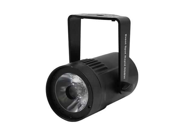 LEDJ 15W LED Eventspot Rapid RGBW, W-DMX Sort. Batteri eller nettdrift.