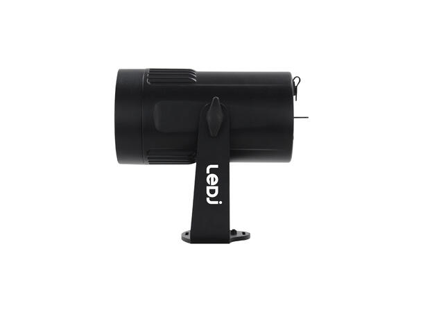 LEDJ 15W LED Eventspot Rapid RGBW, W-DMX Sort. Batteri eller nettdrift.