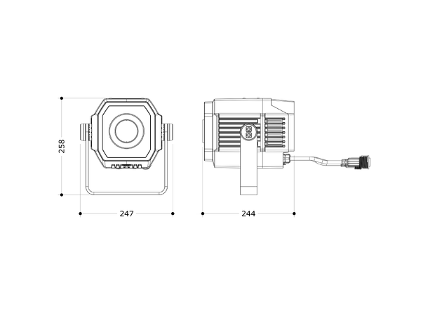 PROLIGHTS MOSAICOJR LED Gobo Projector IP66, 70w White LED, 14-44°