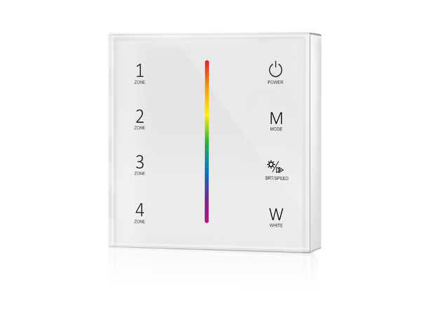 SBL LED touch fjernkontroll RGB/RGBW 4 soner, 2.4GHz