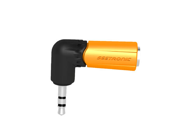 SEETRONIC MMJ3-MJF-R overgang 3,5mm st.jack han-3,5mm st.jack hun 90°