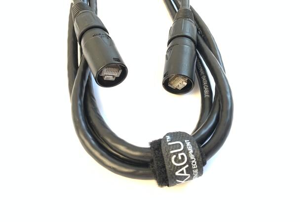 KAGU CAT6 FTP kompatibel kabel, 15m Skjermet, Neutrik ethercon, Med krymp