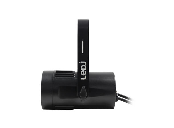 LEDJ 15W LED Eventspot RGBW, DMX Sort. 4°. 10° og 45° filter inkludert