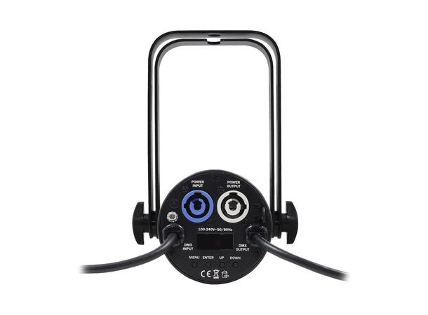LEDJ 15W LED Eventspot RGBW, DMX Sort. 4°. 10° og 45° filter inkludert
