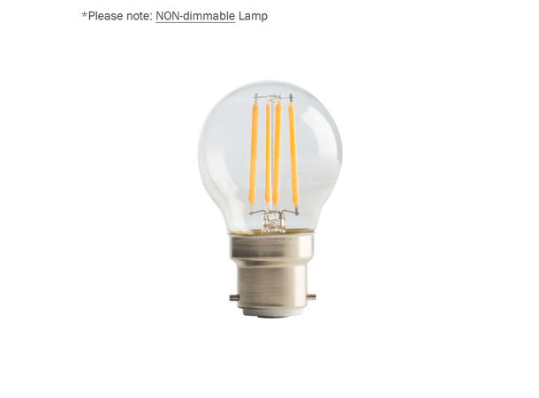 LUCECO 4W LED Clear GLS Filament Lamp B22 2700K