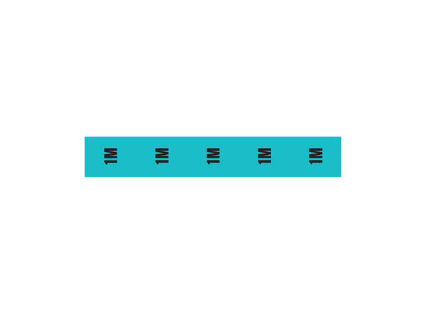 ELUMEN8 Cable Length ID Tape, 24mm 33m, påskrift "1m"