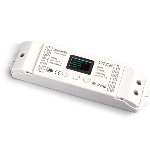 LTECH DMX RGB / RGBW pixeldriver Maks 170 pixler (RGB), 128 pixler (RGBW)