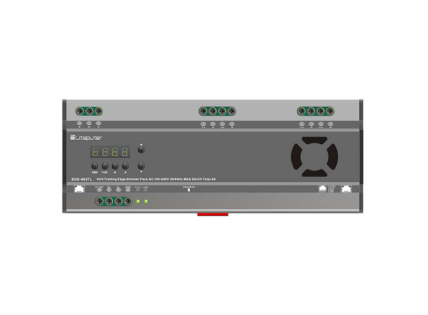 Liteputer EDX-403TL Trailing-Edge Dimmer 4 kanaler. DMX